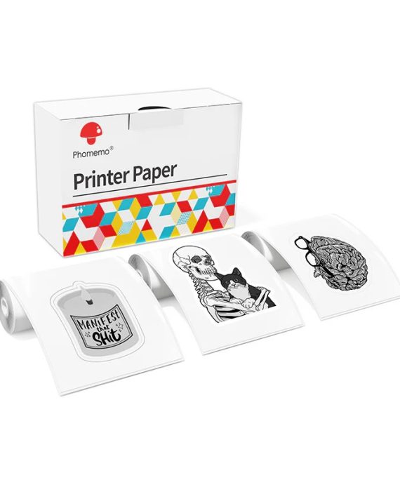 Phomemo 53 mm transparentný samolepiaci papier pre T02 / 3ks